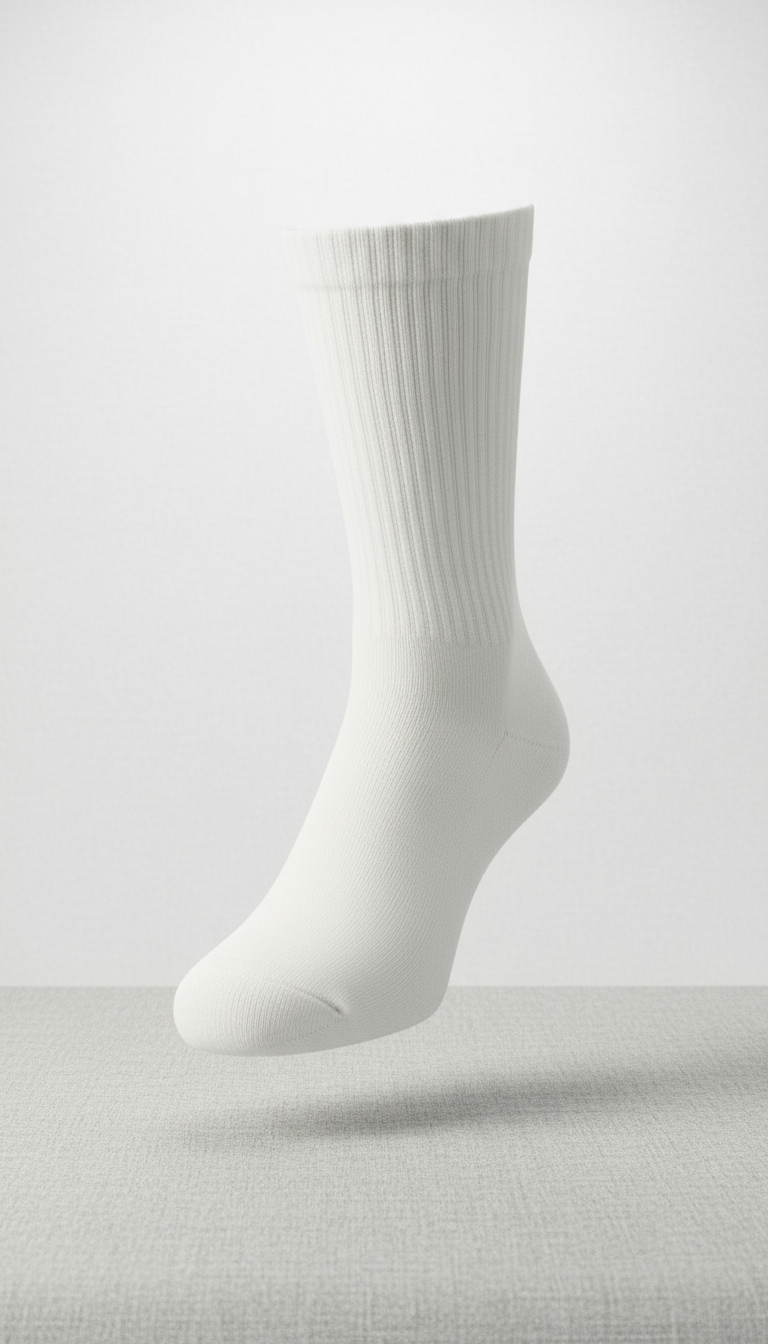 Porcelain White Combed Cotton Crew