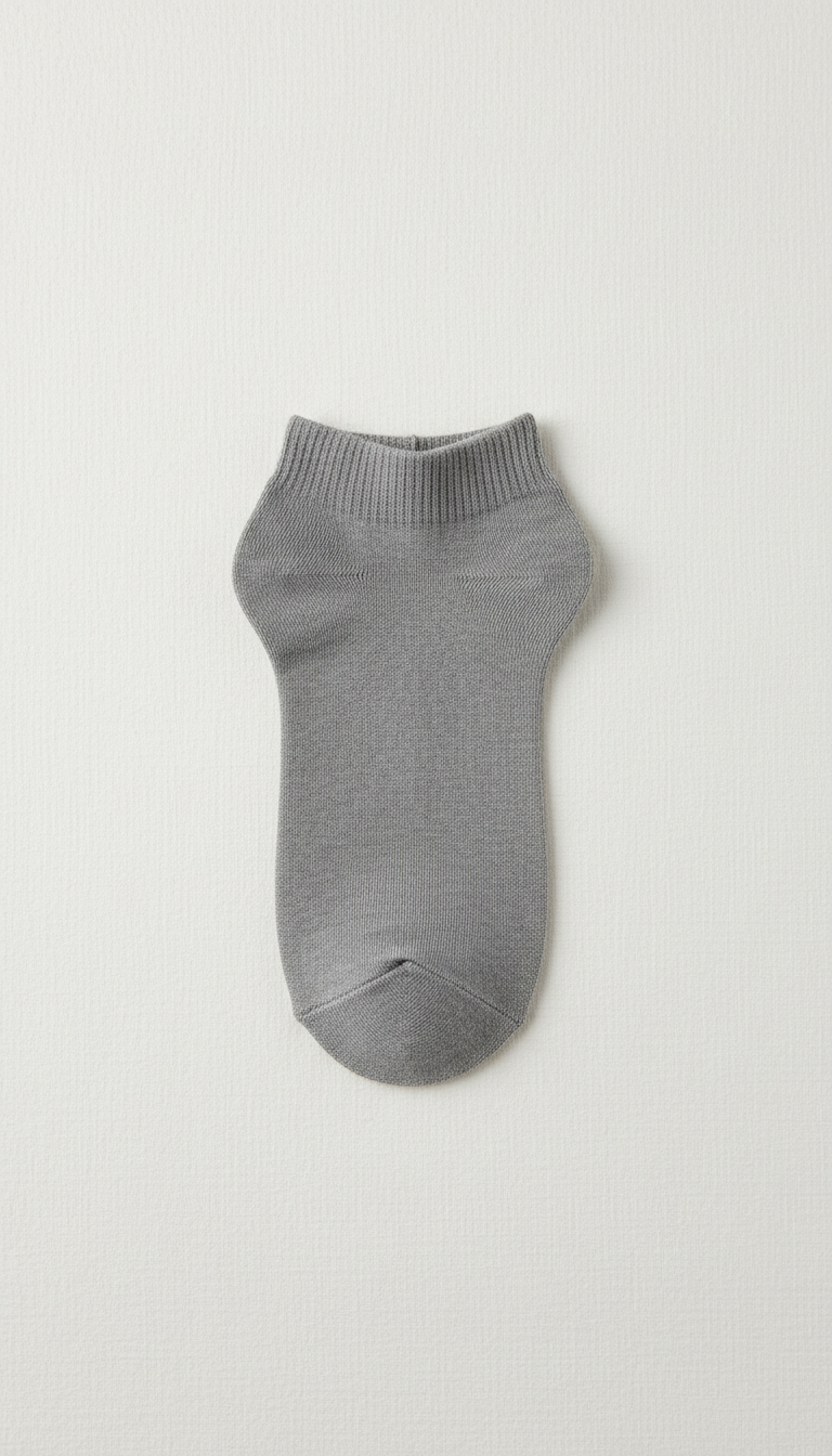 Pewter Grey Minimalist Ankle Sock