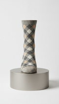 Oat Silk Patterned Dress Sock